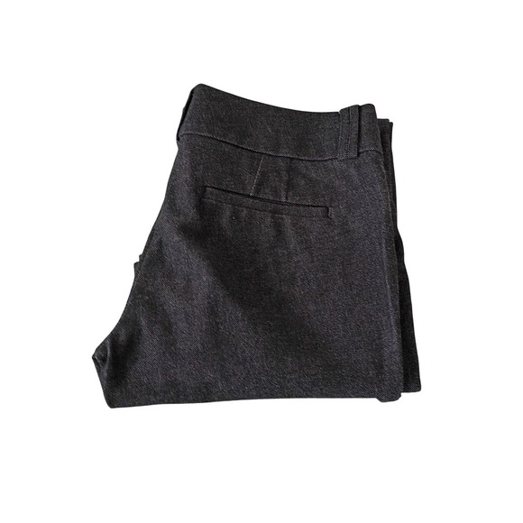 Banana Republic Sloan Textured Wide Leg Trousers 30x33 Charcoal Brown Offce Tall - Picture 12 of 16